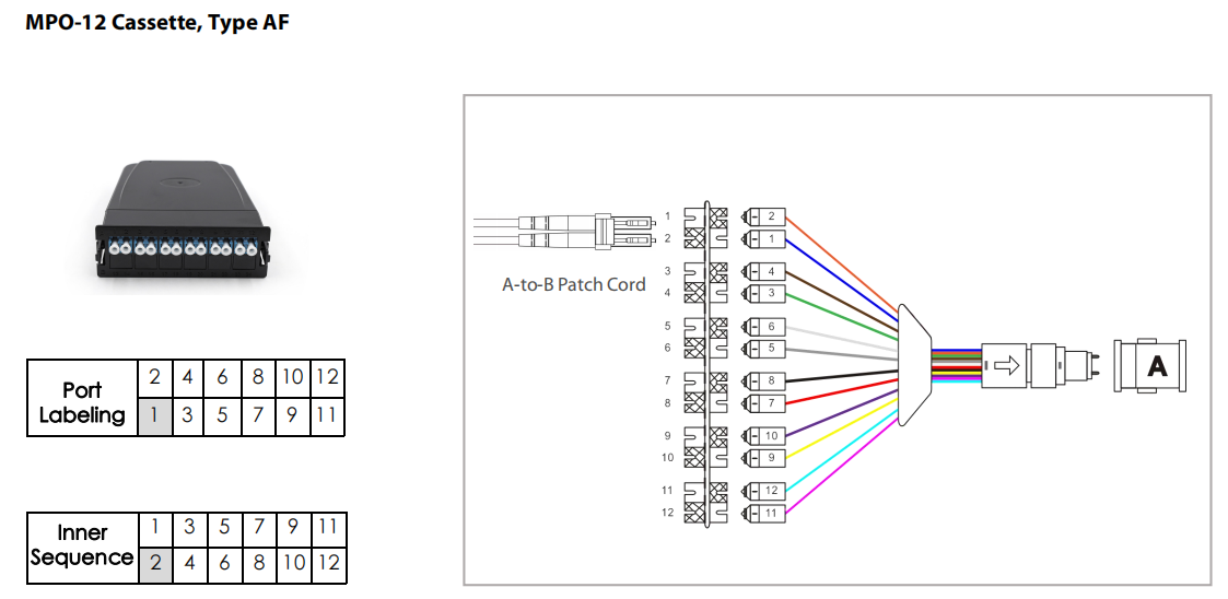 Understanding the Type A and Type AF Polarity of MPO Cassettes