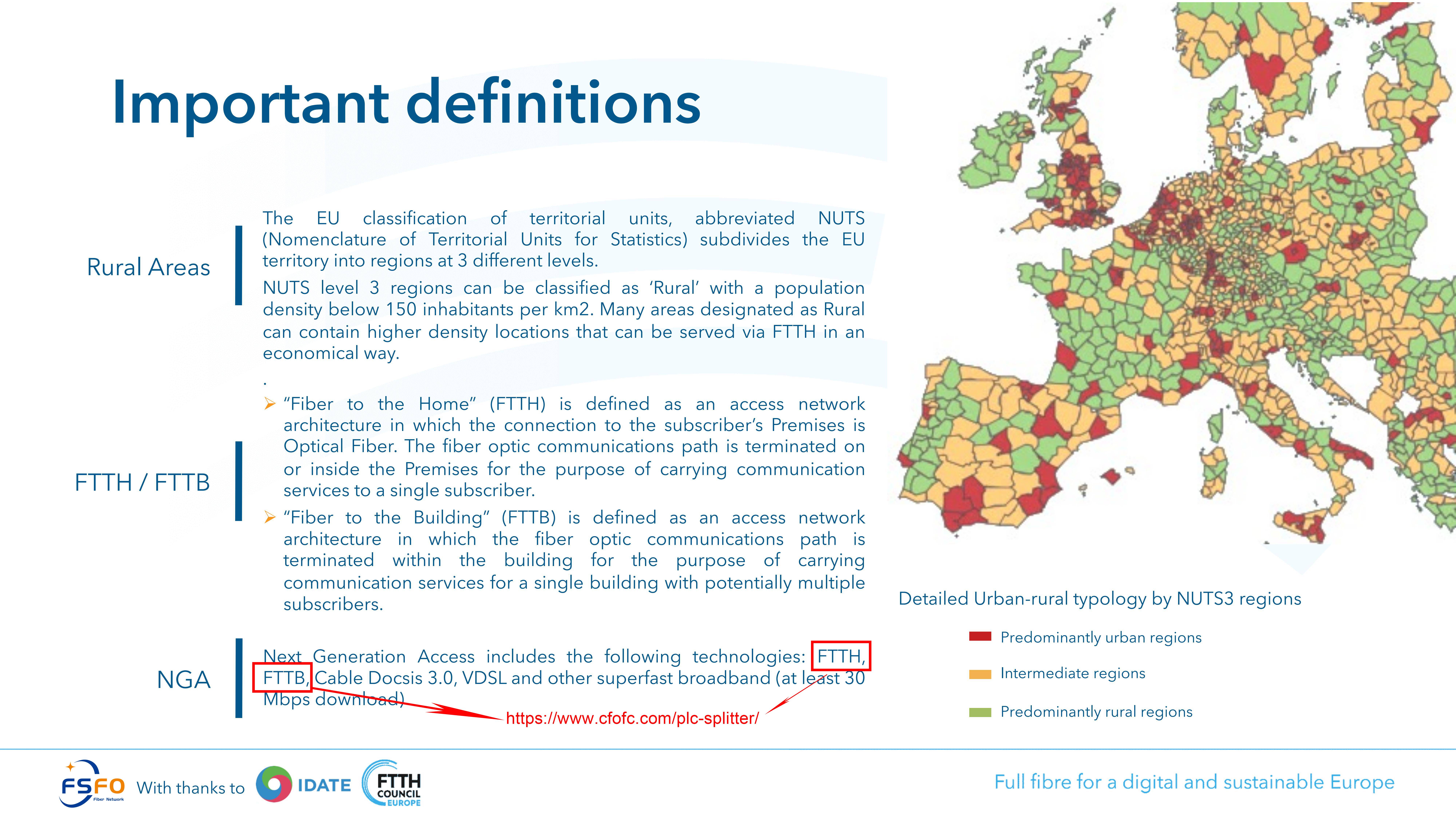 The European FTTH Council's Market Intelligence Committee examines the use of FTTH/B in rural areas. the CFOFC keeps abreast of the times by producing FTTH-related fiber optic cable products.