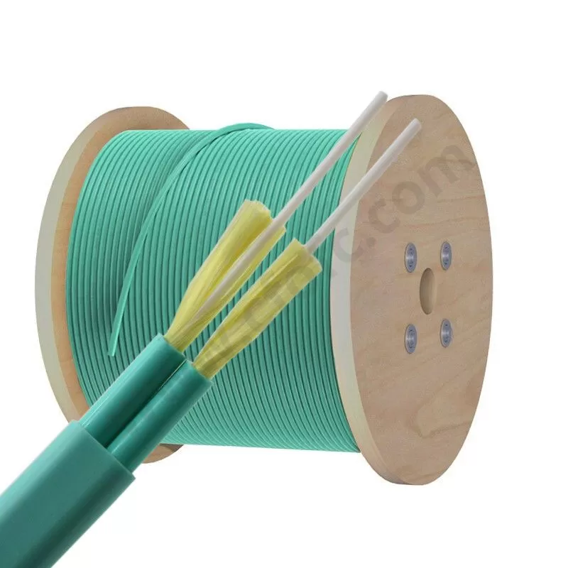 Ruggedized  MM Duplex Indoor Optical Cable High Pulling Force