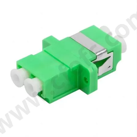 LC Duplex Fiber Optic Adapter With Flange