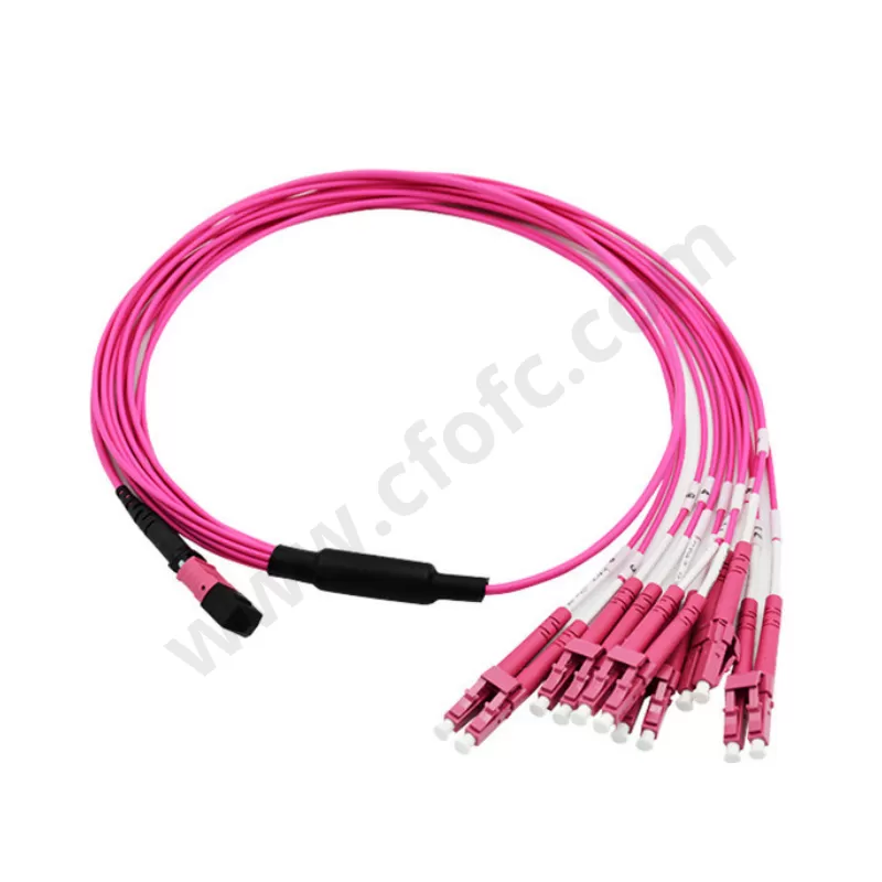 12F MPO MTP® Female to 6 LC Duplex Fanout Cable OM4 Multimode