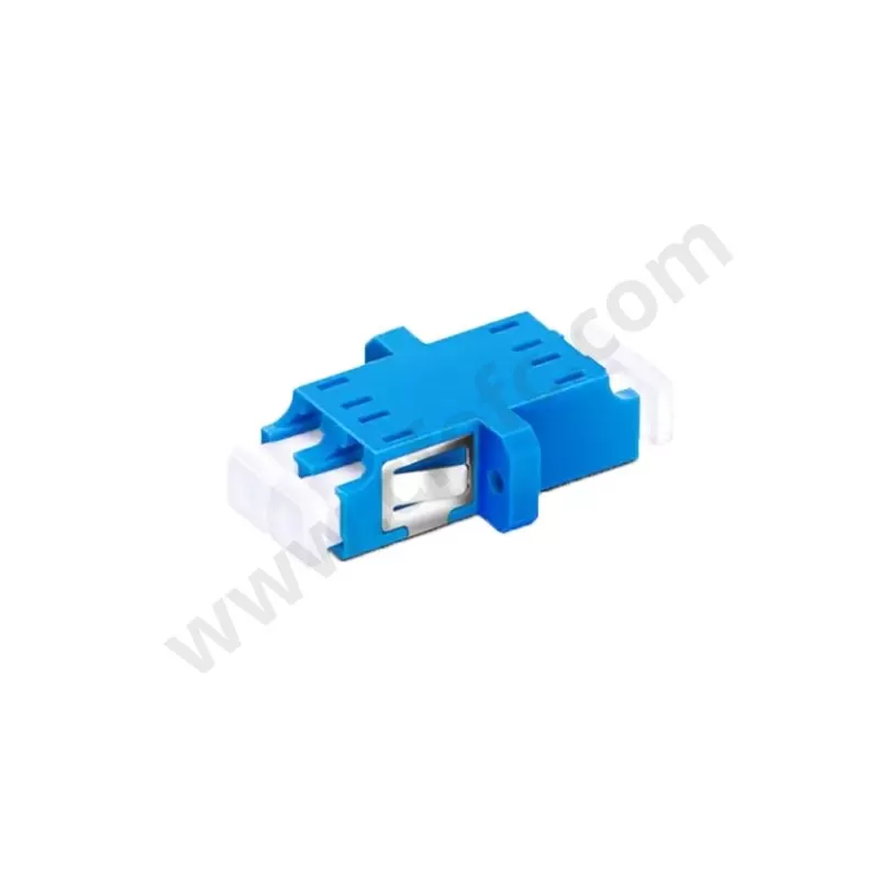 LC UPC Duplex Fiber Optic Adapter With Flange