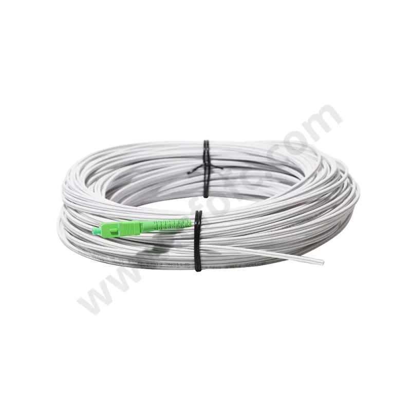 Fiber Optic drop cable white color G657A1 SC/APC Pigtail