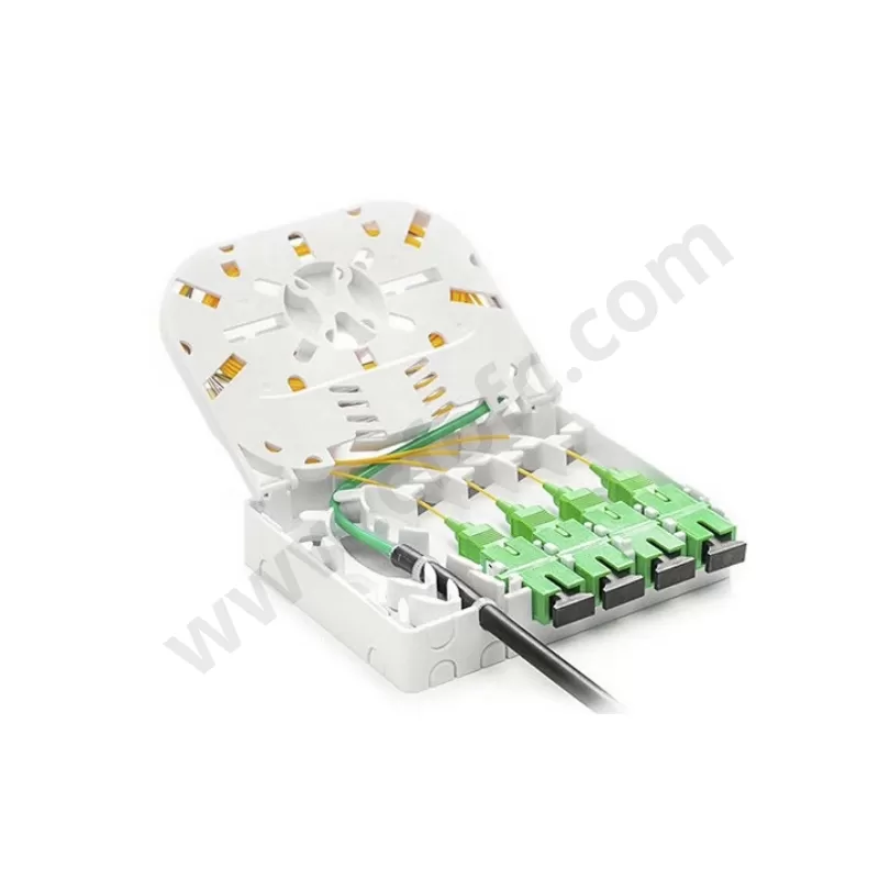 FTTH indoor 4 Ports SC/APC Fiber Optic Wall Outlet