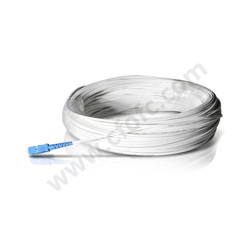 Fiber Optic drop cable white color G657A1 SC/UPC Pigtail