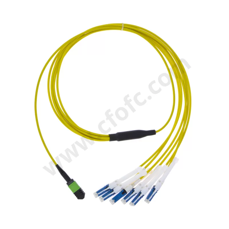 12F OS2 MPO MTP® to CS Uniboot Duplex Push Pull Tab Fanout Breakout Cable