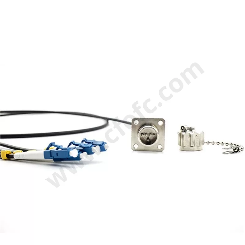 4 Core ODC Plug / Socket To LC Fiber Optical Patch Cord Cable Assembly