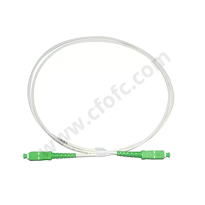 SC/APC-SC/APC Fiber Optic Patchcord 3.0mm Simplex White LSZH Outer Sheath