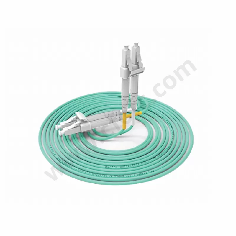 LC Duplex OM3 2.0mm 3.0mm Fiber Patch Cable Aqua LSZH