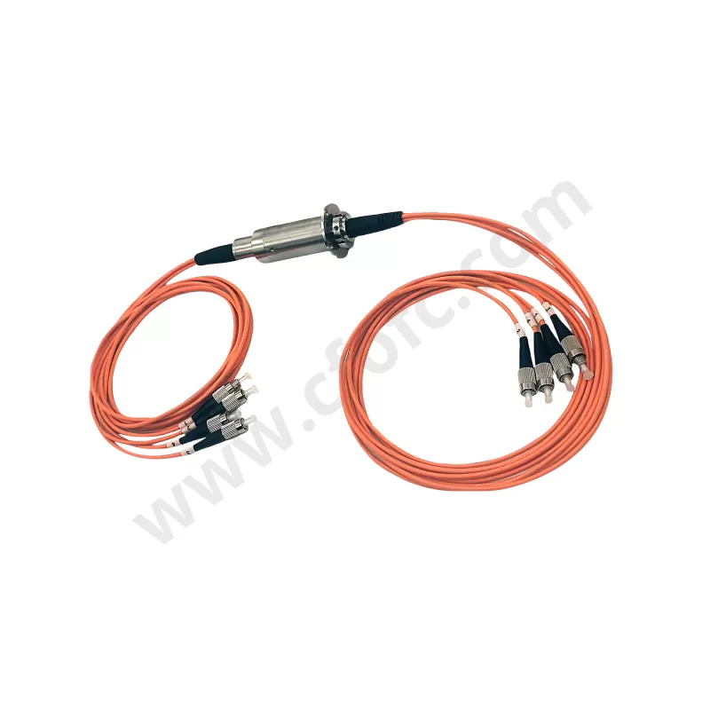 Fiber optic rotary joint slip ring patch cord