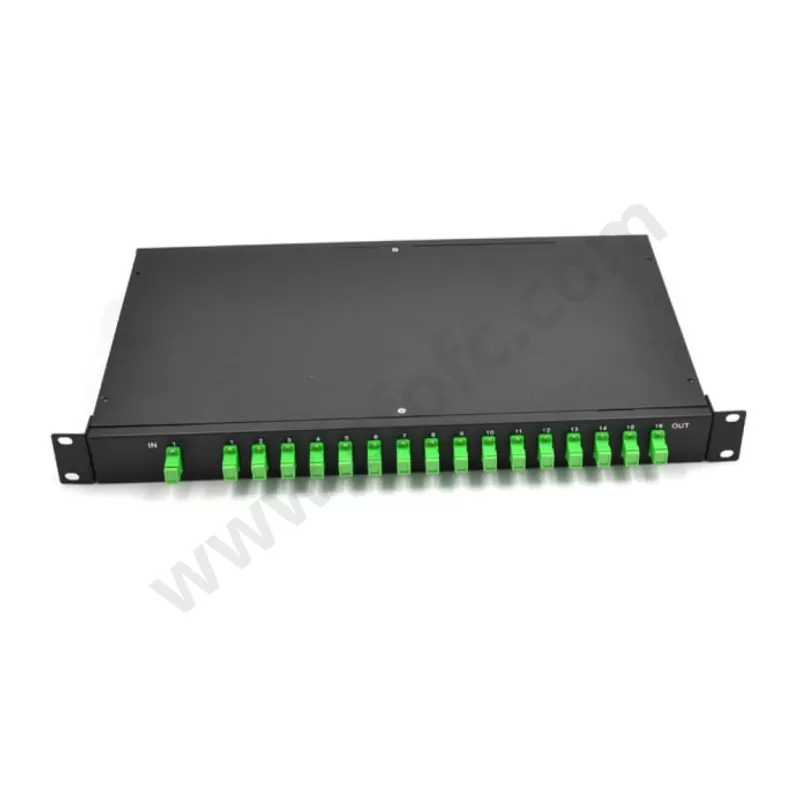 1*16 PLC Fiber Splitter, 1U Rack Mount, SC/APC, Singlemod